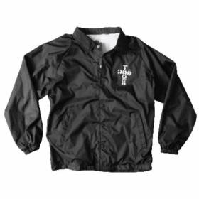 Dogtown Cross Logo Windbreaker Coaches Jacket - Black/White