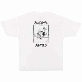 Suicidal Skates Pool Skater T-Shirt - White/Black