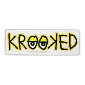 Krooked Logo Eyes Sticker - 7" x 2.25" Assorted Colors | SoCal Skateshop