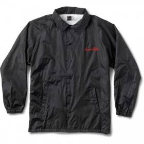 Chocolate Chunk Windbreaker Coaches Jacket - Black/Red