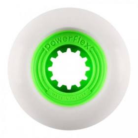 54mm 103a Powerflex Gumball Wheels - White/Lime