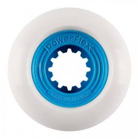 56mm 103a Powerflex Gumball Wheels - White/Blue