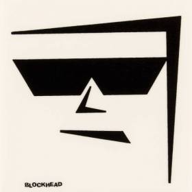 Blockhead Face Logo Sticker - 3" Assorted Colors