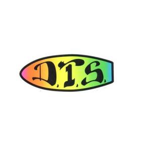 Dogtown DTS Skate Deck Sticker -Mini  0.75" x 2" Neon