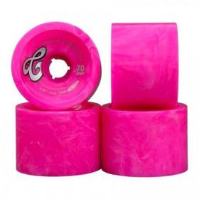 70mm 80a Cadillac Cruisers Longboard Wheels - Pink Marble
