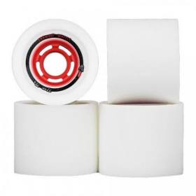 72mm 78a Venom Cannibal Cobra Core Longboard Wheels - White/Red Core