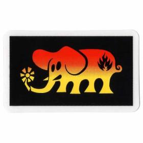 Black Label Elephant Block Sticker - 3" x 1.75" Assorted Colors