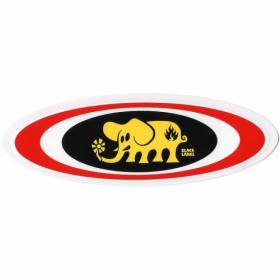 Black Label Oval Elephant Sticker - 5" Assorted Colors
