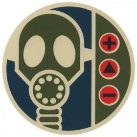 Alien Workshop Gas Mask Sticker - 2.25" x 2.25"