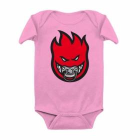 Spitfire Baby Paci-Fire Infant Onesie - Light Pink/Red