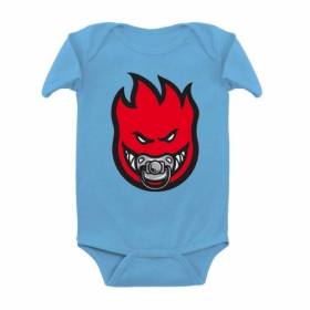 Spitfire Baby Paci-Fire Infant Onesie - Light Blue/Red
