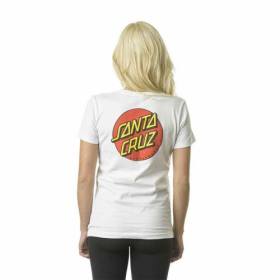 Santa Cruz Women's Classic Dot Fitted T-Shirt - White