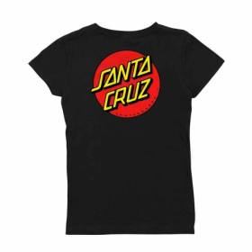 Santa Cruz Girls Classic Dot Youth Fitted T-Shirt - Black