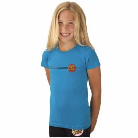 Santa Cruz Girls Classic Dot Youth Fitted T-Shirt - Turquoise