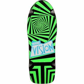 Vision Psycho Brand 1/4" STENCIL LOGO Dual Bolt Pattern Skateboard Risers GREEN 