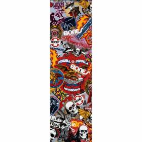 9x33  Powell Peralta Premium Printed White Griptape - OG Stickers