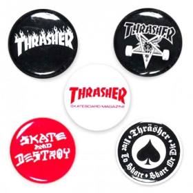Thrasher Logo Buttons