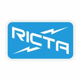 Ricta Logo Sticker - 3.22" x 1.89" Blue/White