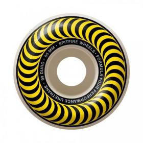 55mm 99a Spitfire Formula Four Classic Wheels - Yellow Graphic
