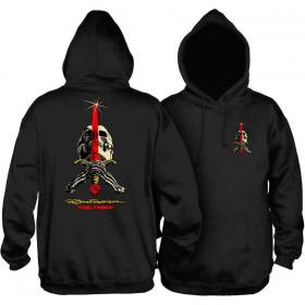 Powell Peralta Ray Bones Skull & Sword Pullover Hoodie - Black