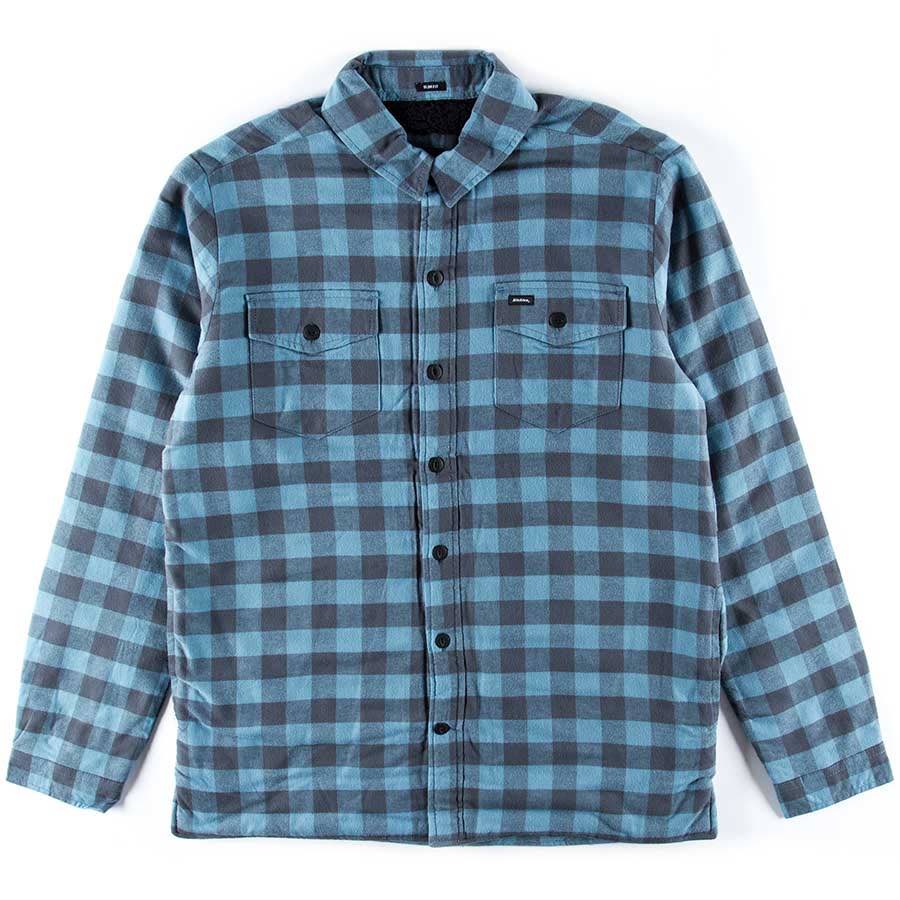 Dickies Sherpa Lined Flannel Shirt Jacket - Rinsed Blue/Buffalo Plaid ...