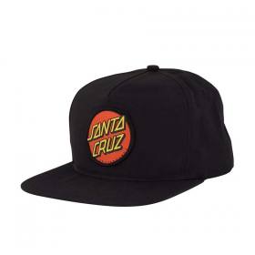 Santa Cruz Classic Dot Mid Profile Snapback Hat - Black