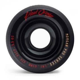 65mm 82a Blood Orange Liam Morgan Freeride Slide Wheels - Black