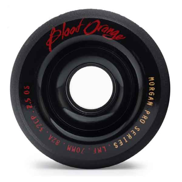 Blood Orange Morgan Pro 65mm 82a Longboard Wheels Black Set of 4 