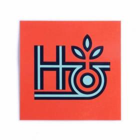 Habitat Tri-Tone Pod Sticker - 3" Red