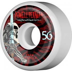 56mm 103a Powell Peralta Ray Bones Skull & Sword PF Wheels - White