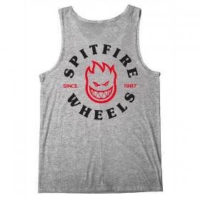 Spitfire Bighead Classic Tank Top - Athletic Heather/Black/Red