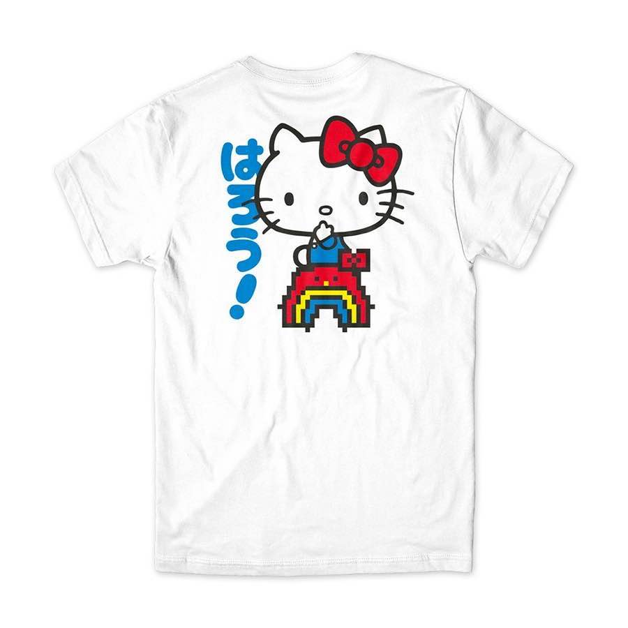 Girl Sanrio Hello Kitty Rainbow T-Shirt - White | SoCal Skateshop