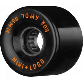 55mm 80a Mini Logo AWOL Cruiser Wheels - Black