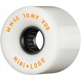 55mm 80a Mini Logo AWOL Cruiser Wheels - White