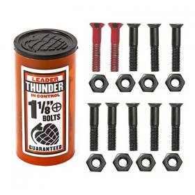 1 1/8" Phillips Thunder Trucks Bolts Hardware - Black/Red
