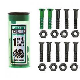 1" Allen Thunder Trucks Bolts Hardware - Black/Green