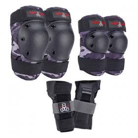 Triple 8 Saver 3-Pack Pad Set - Charcoal Camo